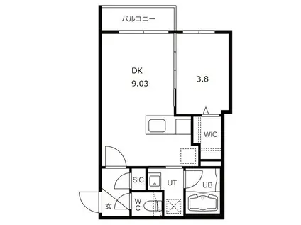 ティエラ豊平公園(1DK/2階)の間取り写真