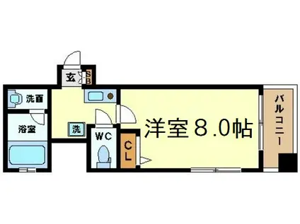 ル・プルミエ・シャピトゥル福島(1K/7階)の間取り写真