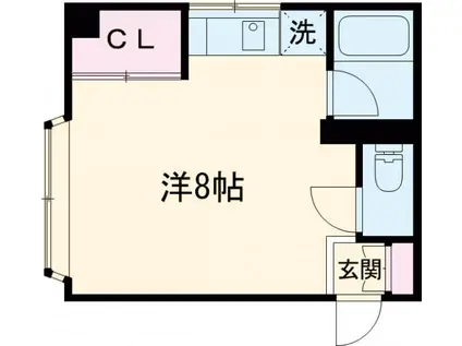 山口ビル(ワンルーム/4階)の間取り写真