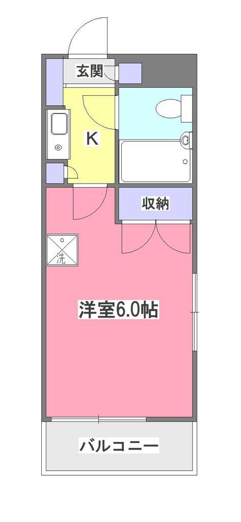 ライブコア清瀬(1K/1階)の間取り写真
