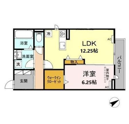 LA FELICE(1LDK/3階)の間取り写真