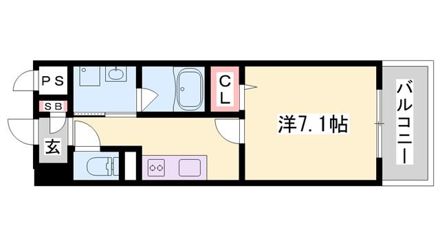 コージーコート(1K/3階)の間取り写真