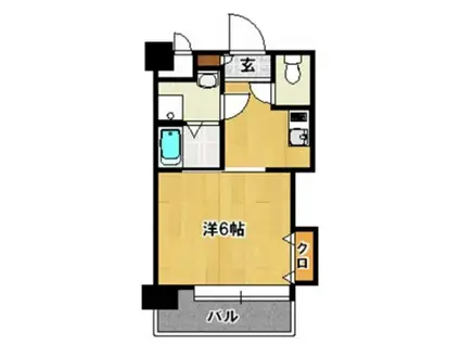 ダイナコートエスタディオ東公園II(1K/9階)の間取り写真