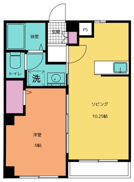 広貴商事ビル(1LDK/3階)の間取り写真