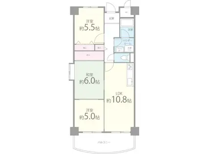 シェモア鶴見(3LDK/7階)の間取り写真