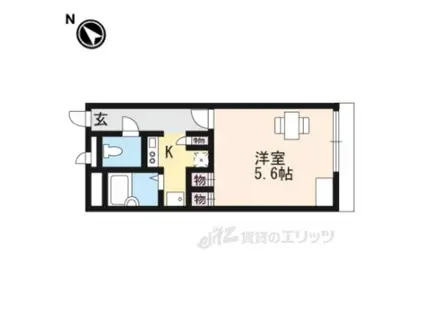 レオパレスMAISON清水(1K/1階)の間取り写真