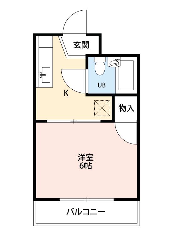 シャトレベール青山(1K/4階)の間取り写真