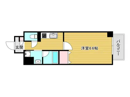 AKASHI ENTERPRISE(1K/2階)の間取り写真