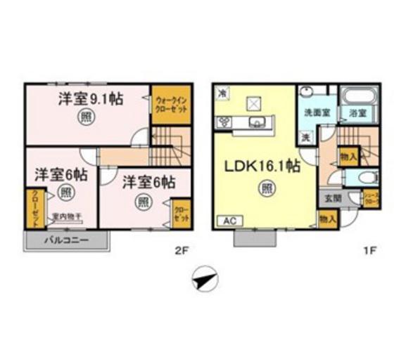 セゾンド オリオン(3LDK/1階)の間取り写真