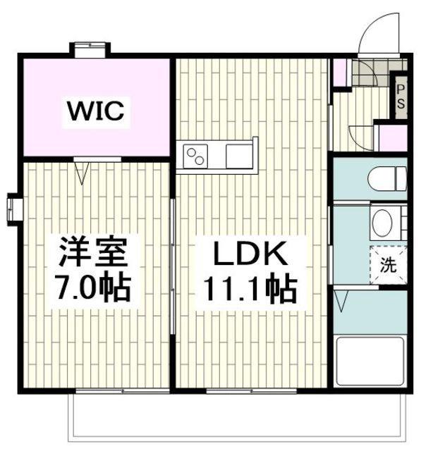 RESIDENCE 横浜上大岡(1LDK/2階)の間取り写真