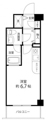 サンセール与野本町(ワンルーム/3階)の間取り写真