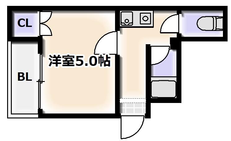 ロイヤルヴィラ昭和町(1K/1階)の間取り写真