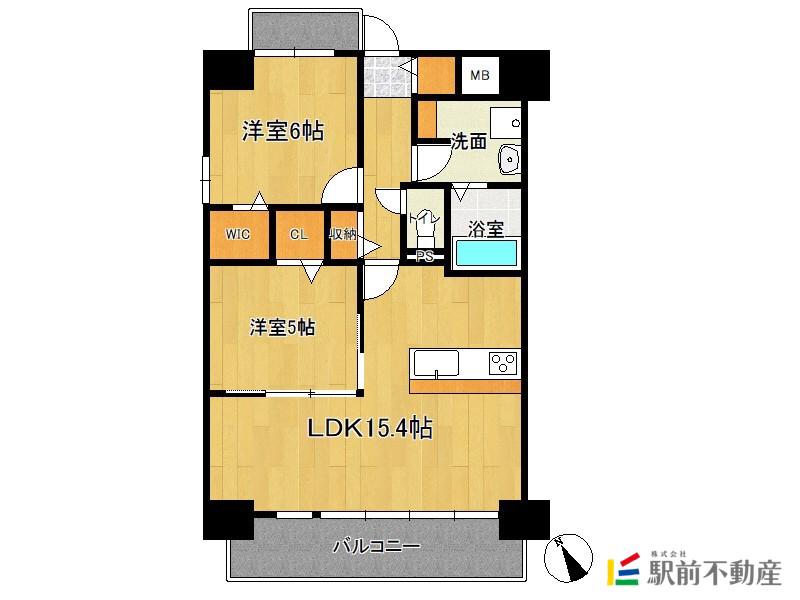 ルシエル(2LDK/2階)の間取り写真
