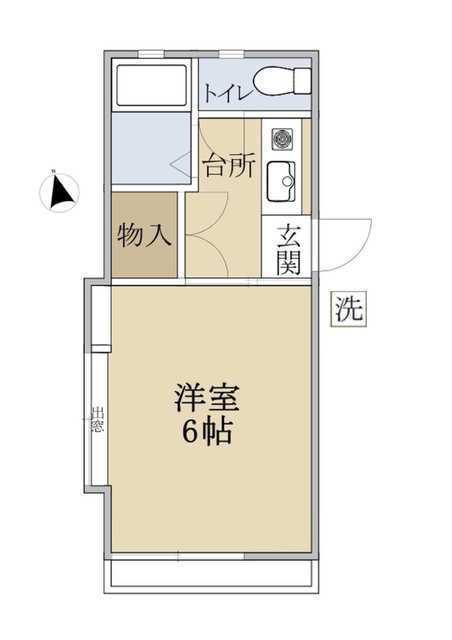 コーポ松庵(1K/1階)の間取り写真