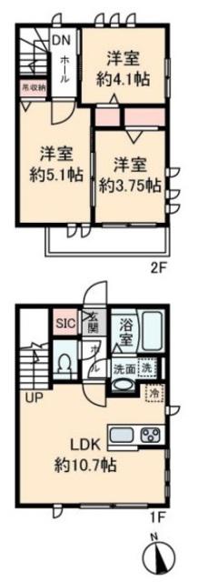 リヴィエール下井草(3LDK)の間取り写真