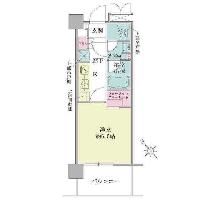 マンション KNOCKS星川(1K/6階)の間取り写真