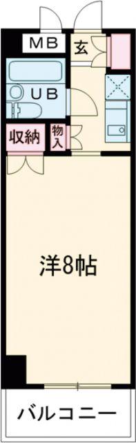 井口クインズコート(1K/1階)の間取り写真