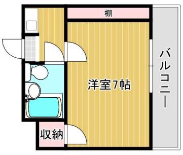 グロースコート東住吉(1K/3階)の間取り写真