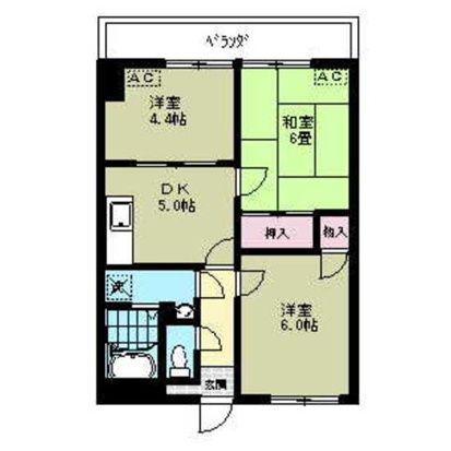 リブステージ横浜(3DK/10階)の間取り写真