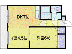 イメージ307(2DK/4階)の間取り写真