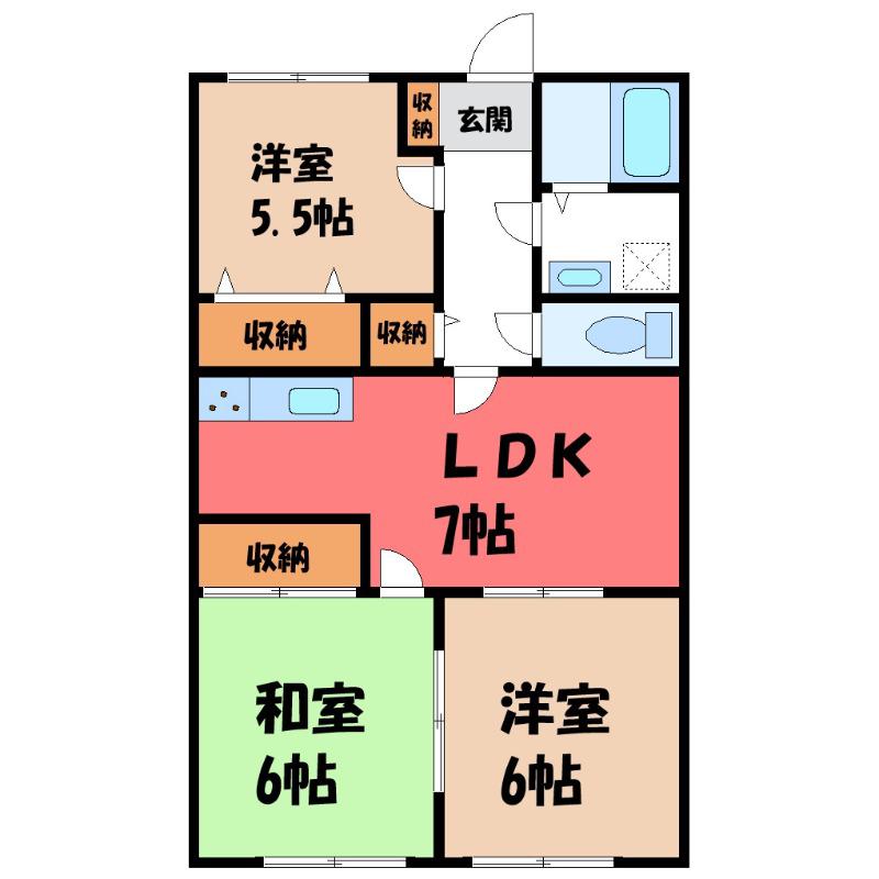 ラーククレストNOMURA(3LDK/3階)の間取り写真