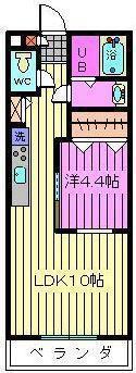 エスポワール(1LDK/3階)の間取り写真