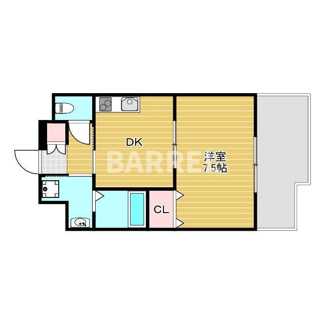 レクシア庄内西町(1DK/5階)の間取り写真