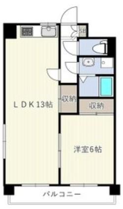 大昂ビル1(1LDK/5階)の間取り写真