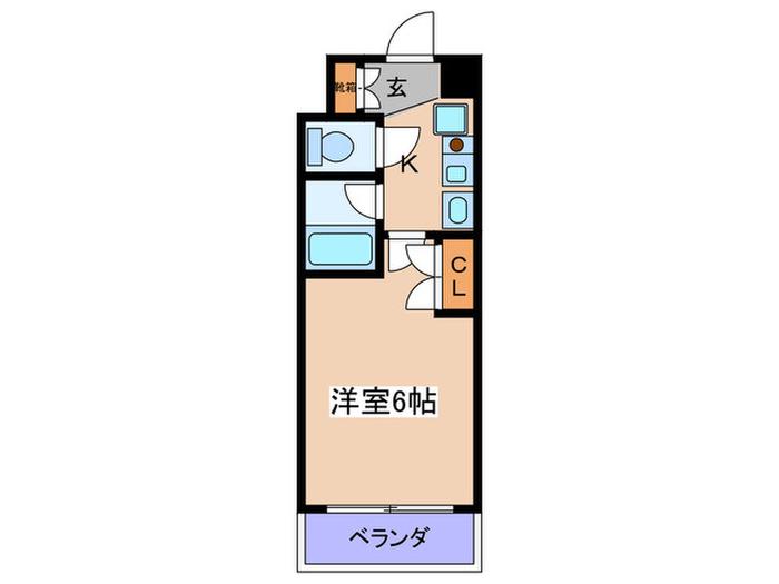 ラナップスクエア同心(1K/10階)の間取り写真