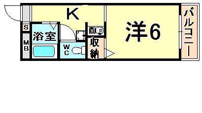 オアーゼビル(1K/3階)の間取り写真