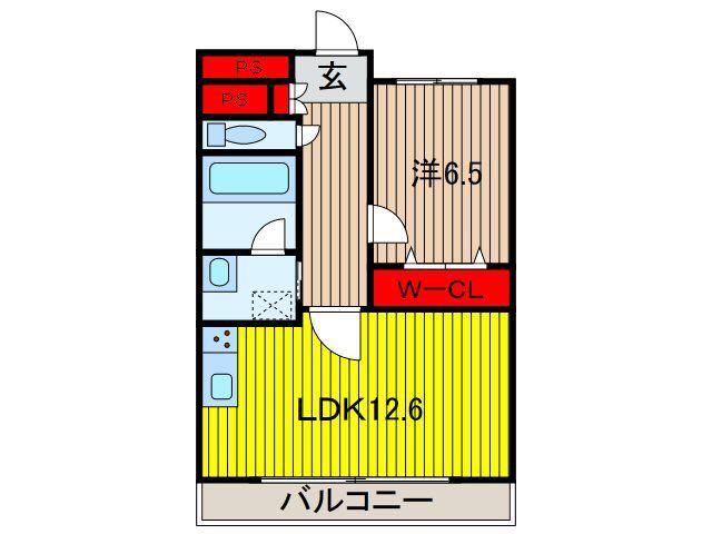 ALBIREO(1LDK/3階)の間取り写真