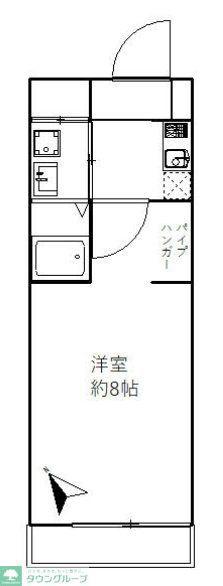 HS北松戸(1K/1階)の間取り写真