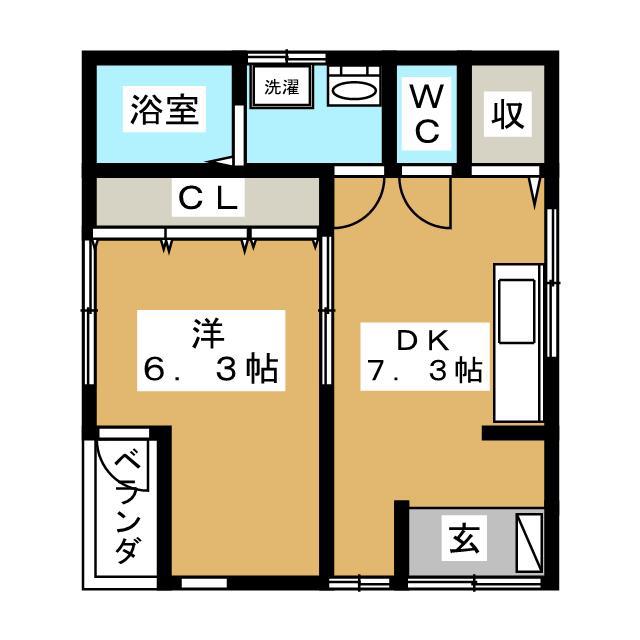 滝野川5アパート(1DK/1階)の間取り写真