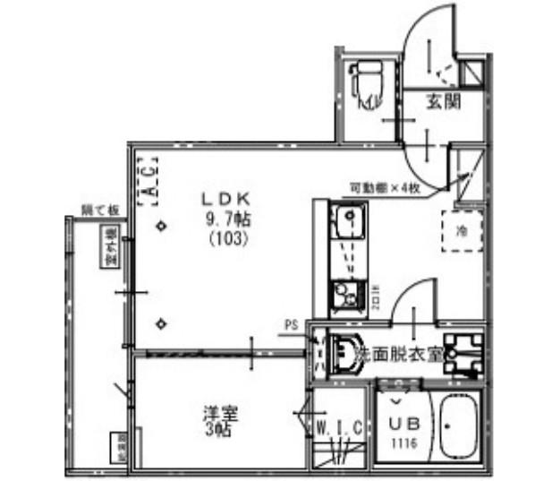 KEIAI RESIDENCE 大和田V(1LDK/1階)の間取り写真