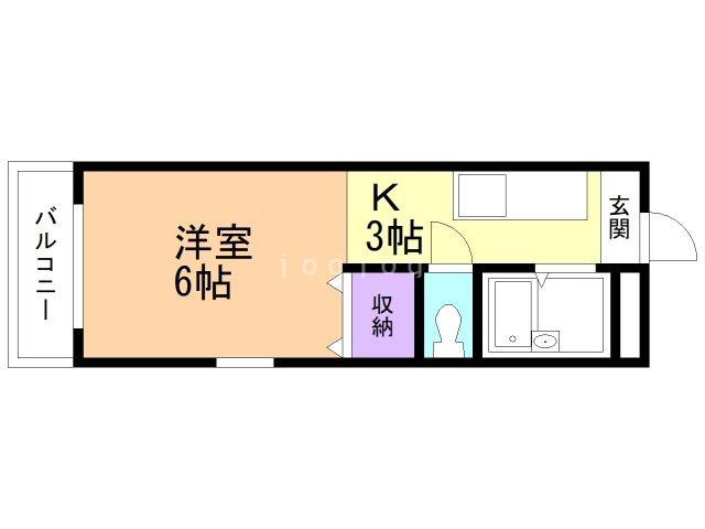 BETTER・R03(1K/4階)の間取り写真