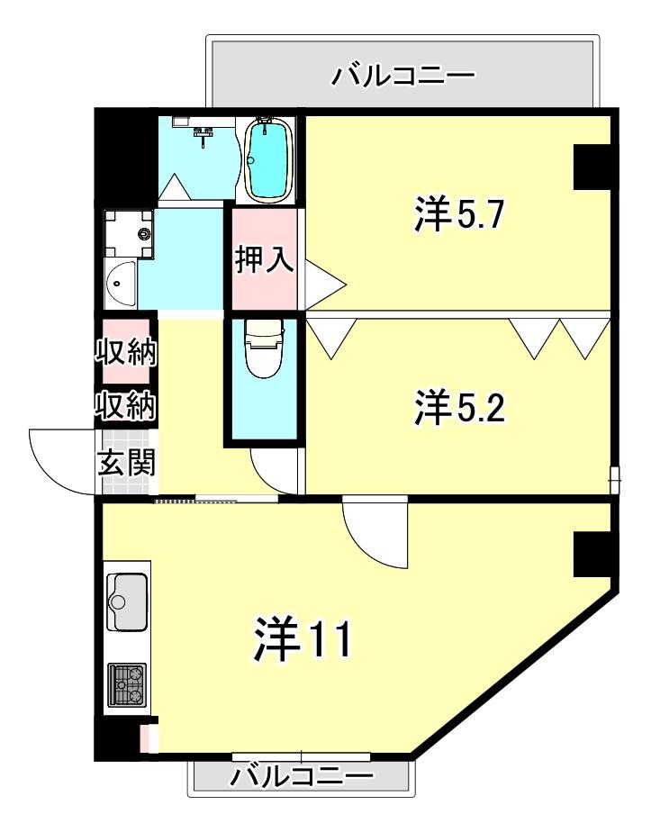 ルーラルソリオTM(2LDK/3階)の間取り写真