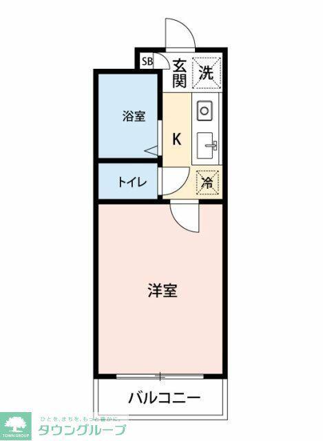 シャモールSTB(1K/3階)の間取り写真