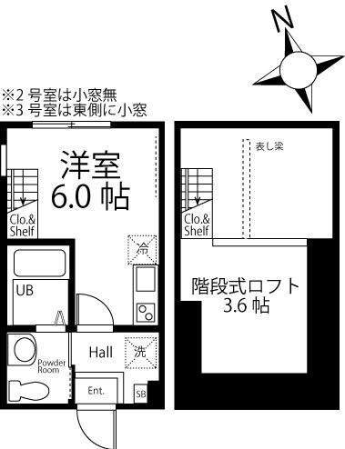 ハーミットクラブハウス横濱山手テラス(ワンルーム/1階)の間取り写真