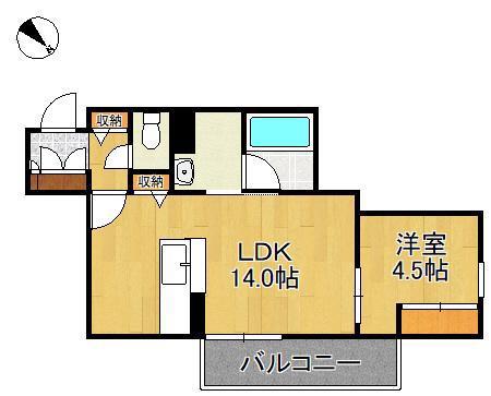VIVACE日明(1LDK/3階)の間取り写真