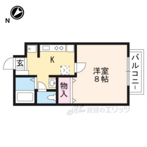JR東海道本線 守山駅(滋賀) 徒歩31分 2階建 築25年(1K/2階)の間取り写真