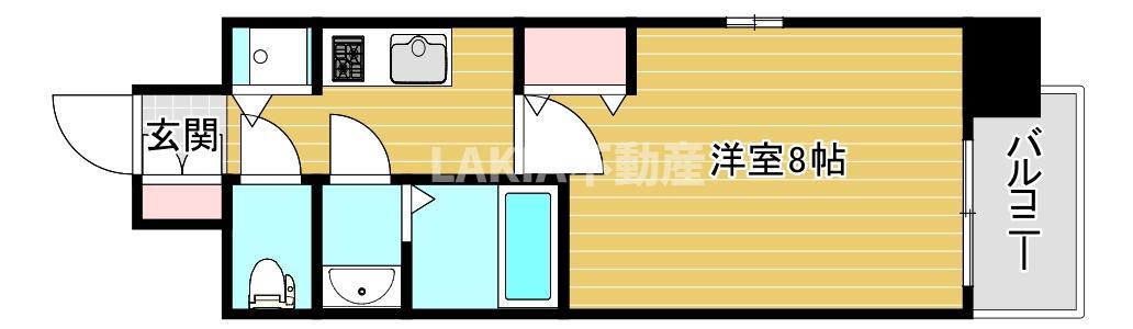プロヴィスタ京橋ノースゲート(1K/6階)の間取り写真