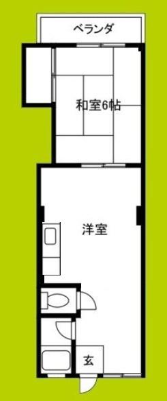 パインリーフ鶴見(1LDK/3階)の間取り写真