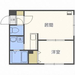 ティアールBLD(1LDK/2階)の間取り写真