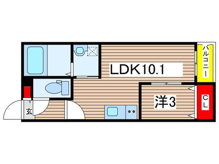 SHOKEN VILLA川名(1LDK/2階)の間取り写真