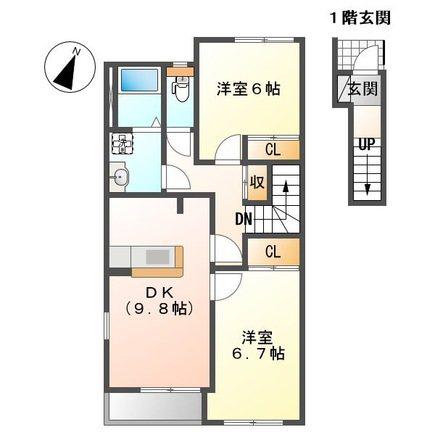 FTコンフォール(2DK/2階)の間取り写真