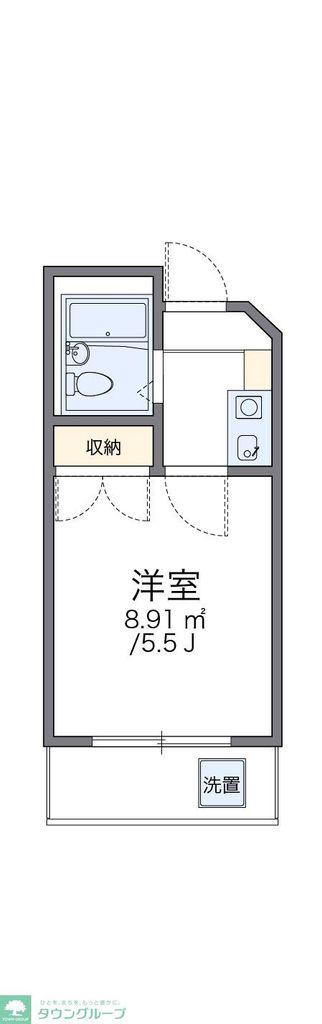 レオパレス蒲田(1K/2階)の間取り写真