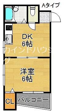 メゾンフルーレ(1DK/5階)の間取り写真