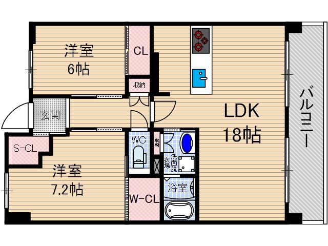 ハレ・マイラニ(2LDK/3階)の間取り写真