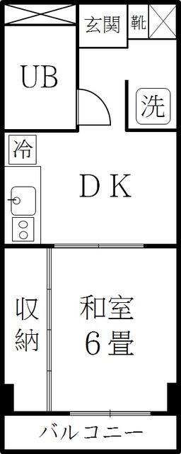 ハイツリヴァ・スター(1DK/5階)の間取り写真