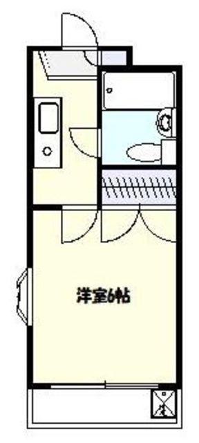 パール世田谷(1K/3階)の間取り写真